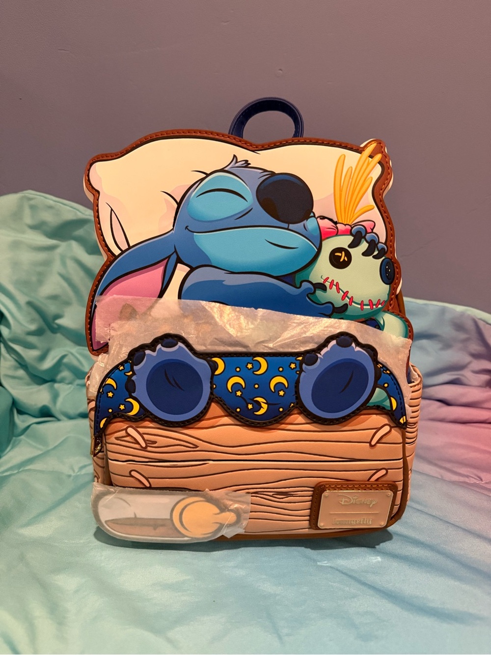 Disney Sleeping Stitch Loungefly Mini Backpack
